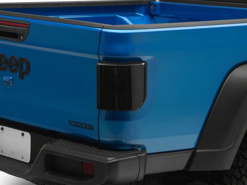 Raxiom 20-26 Jeep Gladiator JT Low Profile LED Tail Lights- Black Housing- Smoked Lens - JG27784 Photo - Close Up