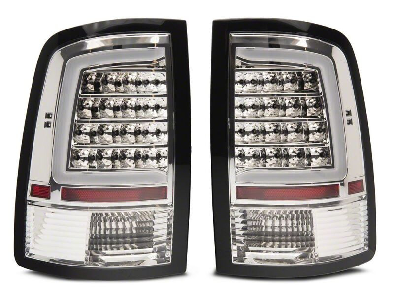 Raxiom 09-18 Dodge RAM 1500 Axial Series LED Tail Lights- Chrome Housing- Clear Lens - R113542 Photo - Close Up