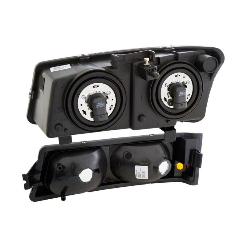 Raxiom 03-06 Chevrolet Silverado 1500 Axial Series Euro Headlights- Black Housing- Clear Lens - S112705 Photo - Close Up