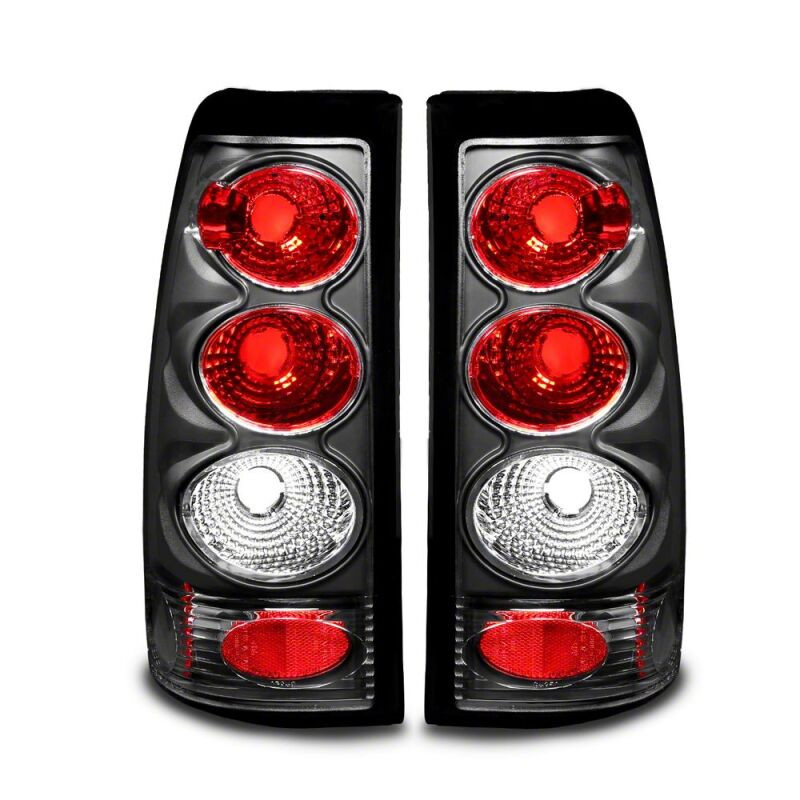 Raxiom 99-02 Chevrolet Silverado 1500 Fleetside Axial Series Tail Lights- Black - Red/Clear Lens - S112710 Photo - Primary