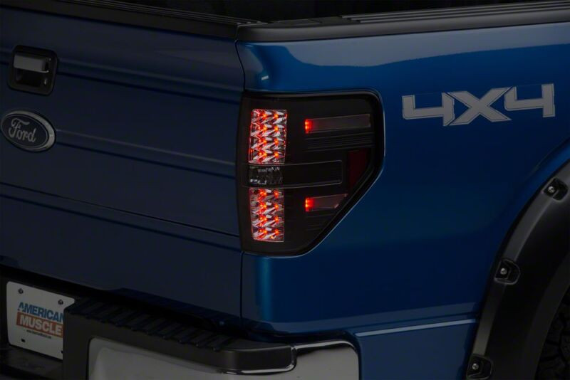 Raxiom 09-14 Ford Styleside Axial Series Black LED Tail Lights - T528414 Photo - Close Up