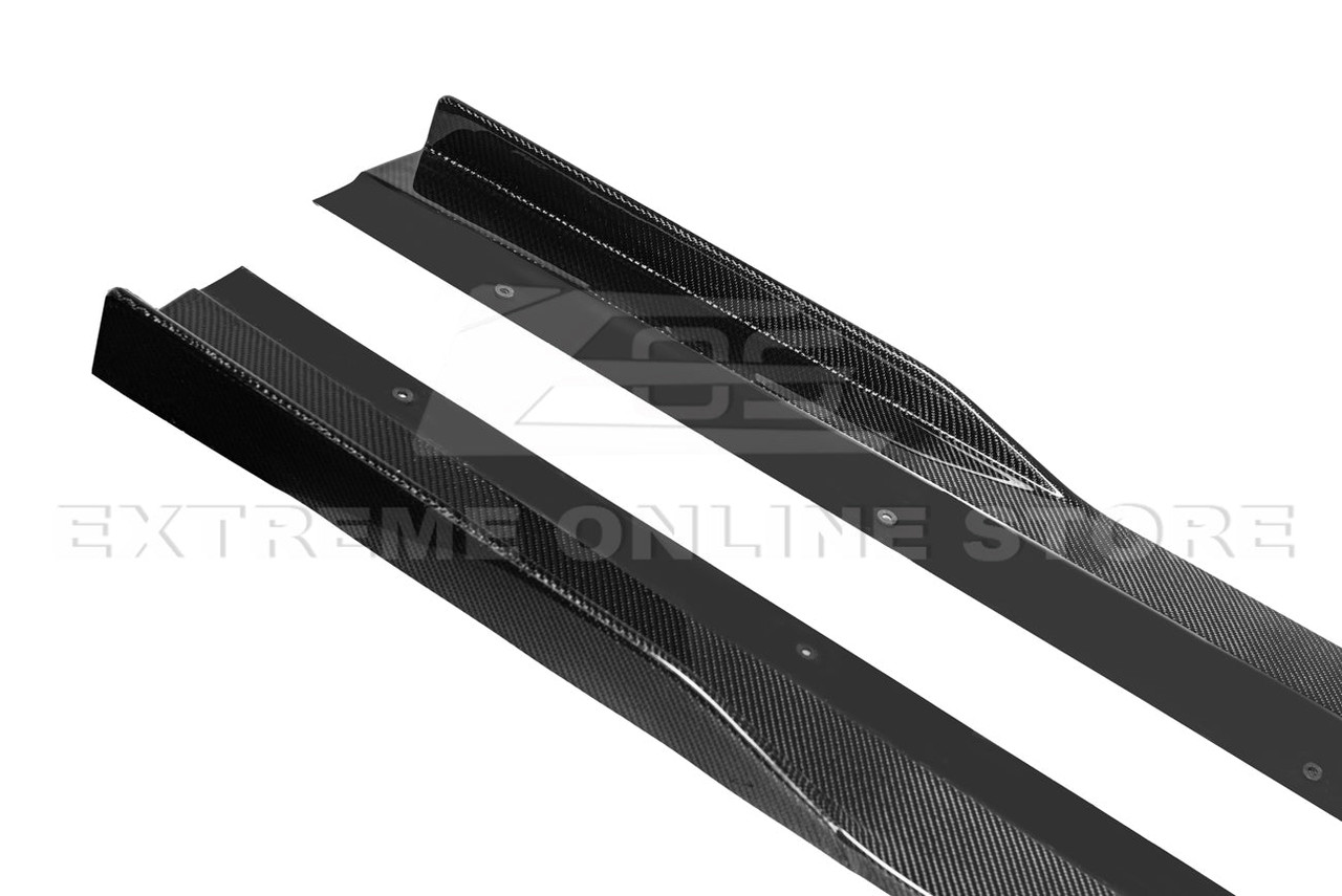 EOS Carbon Fiber Side Skirts - 14-17 Chevy SS (SS-419-BKCF)