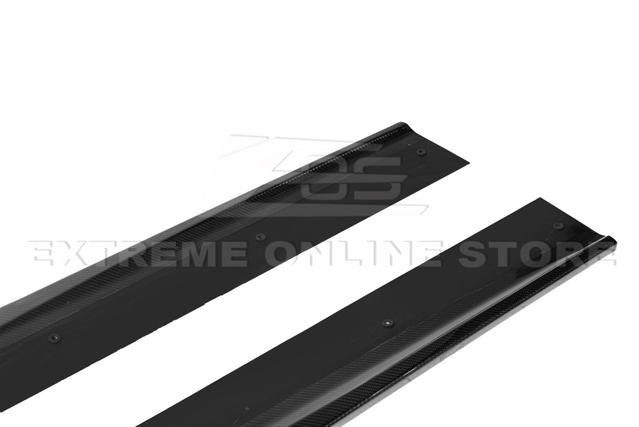 EOS Carbon Fiber Side Skirts - 14-17 Chevy SS (SS-419-BKCF)