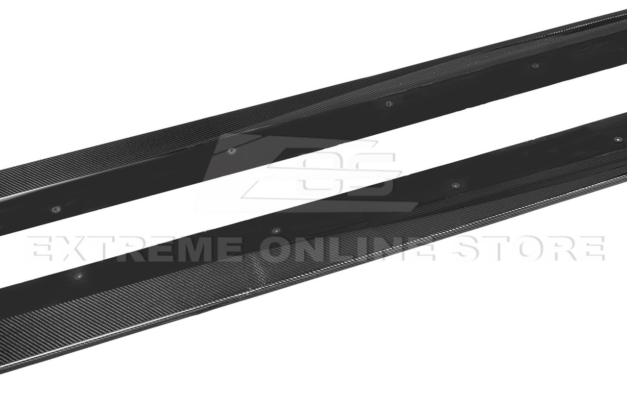 EOS Carbon Fiber Side Skirts - 14-17 Chevy SS (SS-419-BKCF)