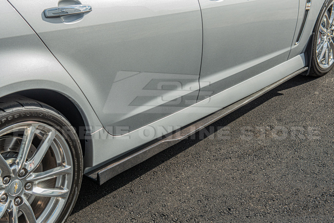 EOS Carbon Fiber Side Skirts - 14-17 Chevy SS (SS-419-BKCF)