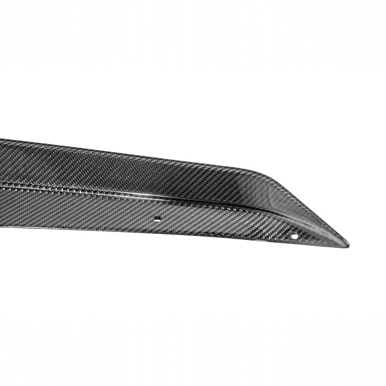 EOS Carbon Fiber Rear Spoiler w. Extended Winglets - C8 Corvette Z06 (SPOILER-733-BKCF_SPLITTER-1354-BKCF)