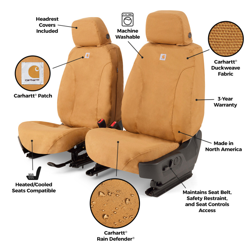 Covercraft 23-25 Ford F150 Carhartt SeatSaver Custom Seat Cover - Brown - SSC3513CABN Photo - out of package