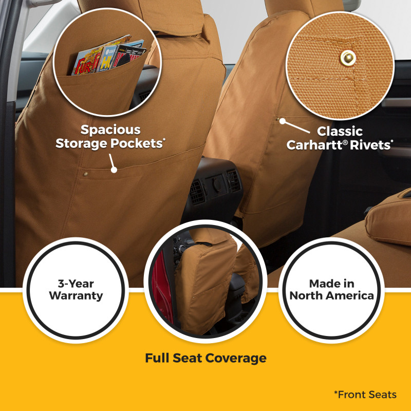 Covercraft 23-25 Ford F150 Carhartt SeatSaver Custom Seat Cover - Brown - SSC3513CABN Photo - out of package