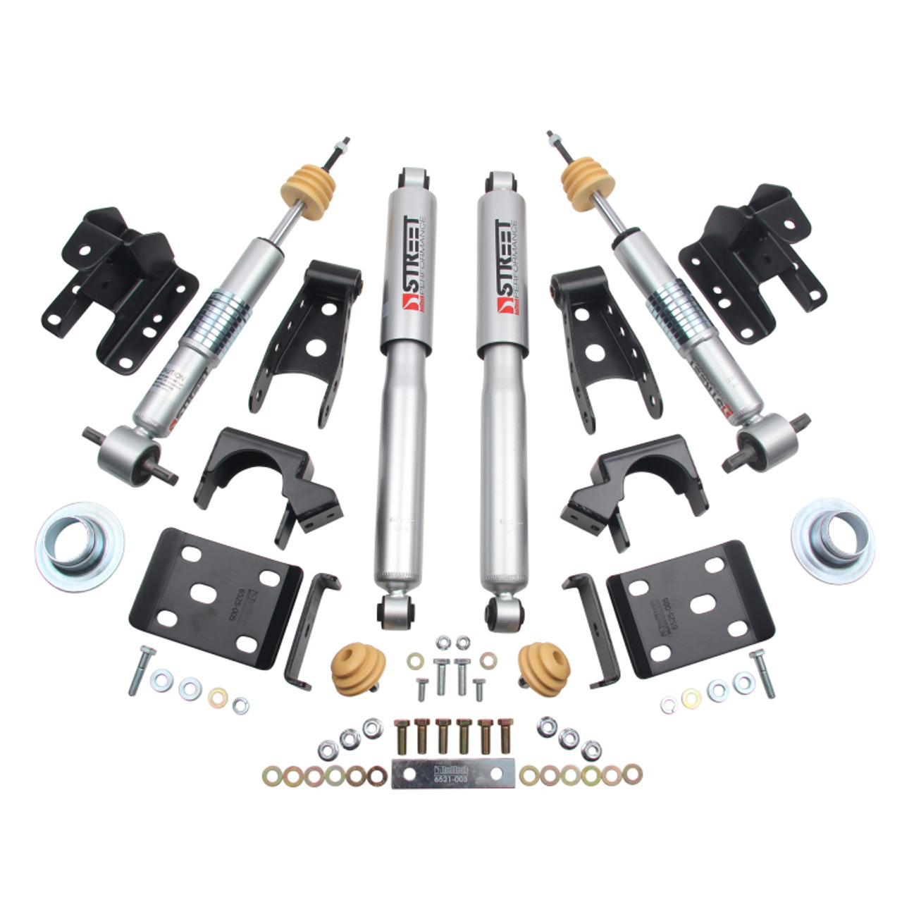 Belltech LOWERING KIT 14-17 Chevy Silverado/Sierra 1in to -2in Front/4in Rear w/ Street Perf Shocks - 991SP