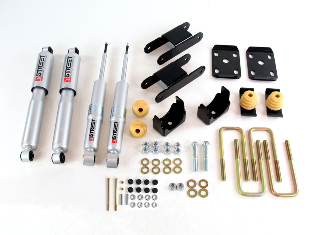 Belltech 2015 GM Colorado/Canyon Ext Cab Short Bed Lowering Kit w/ND II Shocks - 0-3in F/4in R Drop - 999SP