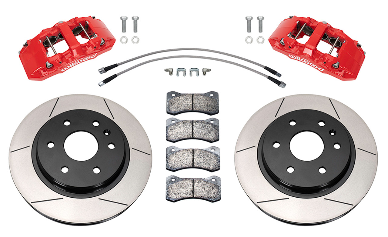 Wilwood AERO6 Big Brake Kit - Front - Red Calipers / Slotted Rotors - 19-24 Silverado & Sierra 1500