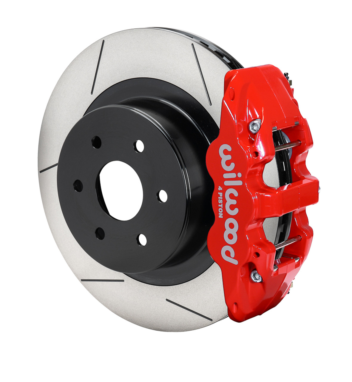Wilwood AERO4 Big Brake Kit - Rear - Red Calipers / Slotted Rotors - 14-18 Silverado & Sierra 1500