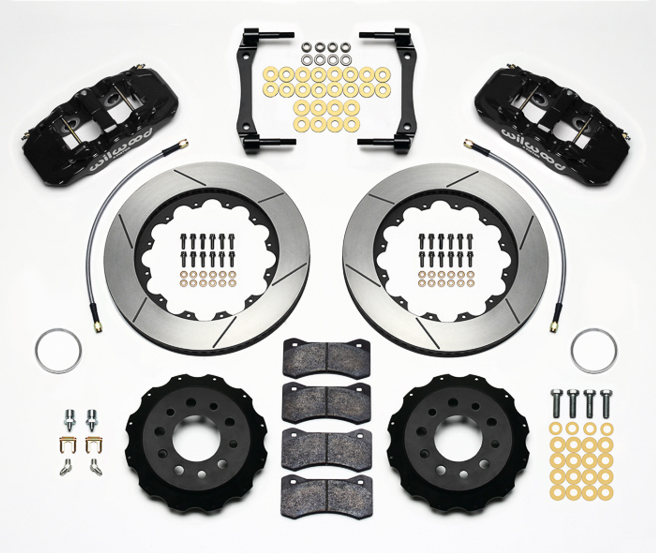 Wilwood AERO4 Big Brake Kit - Rear - Black Calipers / Slotted Rotors - C7 Corvette LT1 / LT4 / LT5