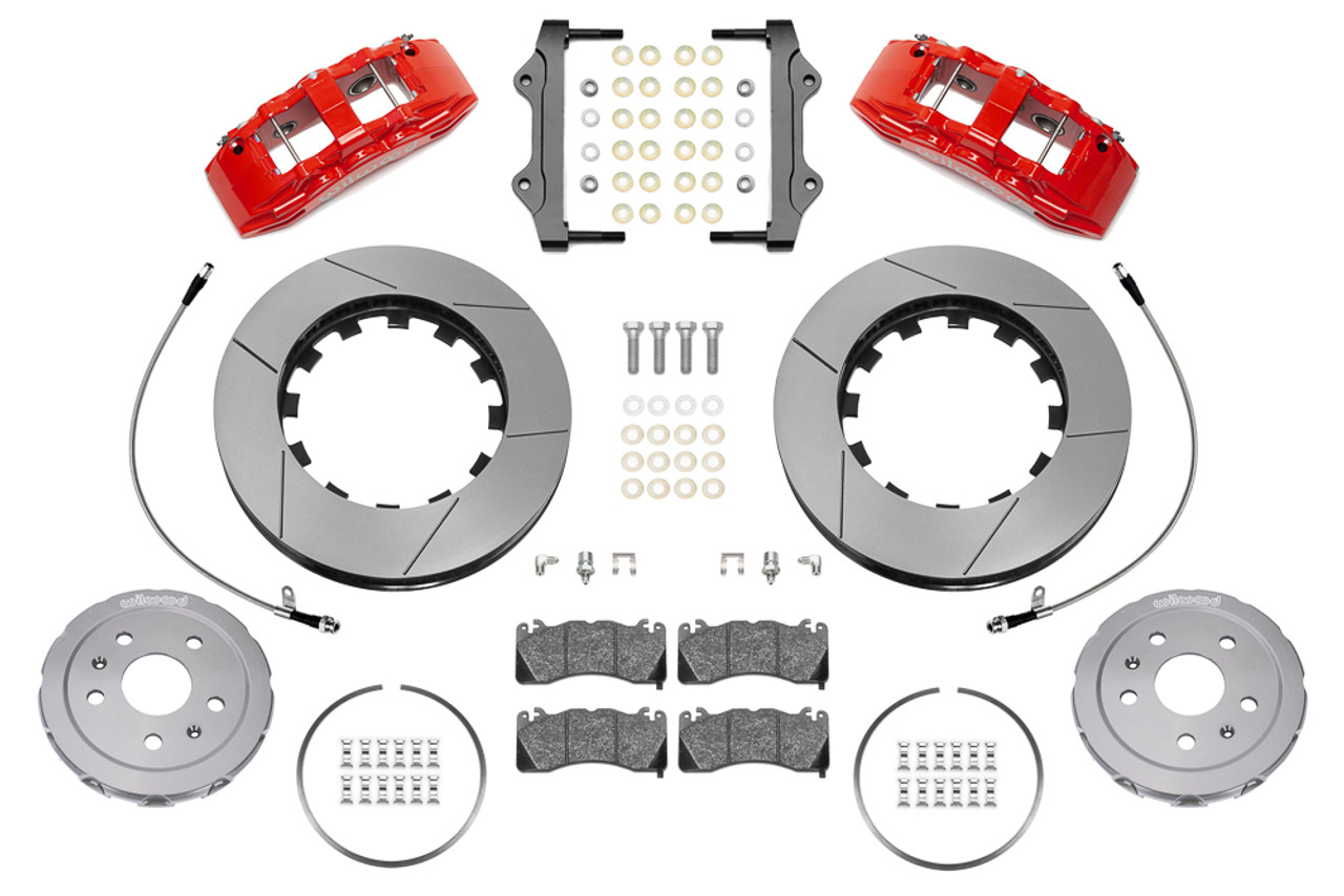 Wilwood SX6R Big Brake Kit - Front - Red Calipers / Slotted Rotors - C8 Corvette Stingray & Z06