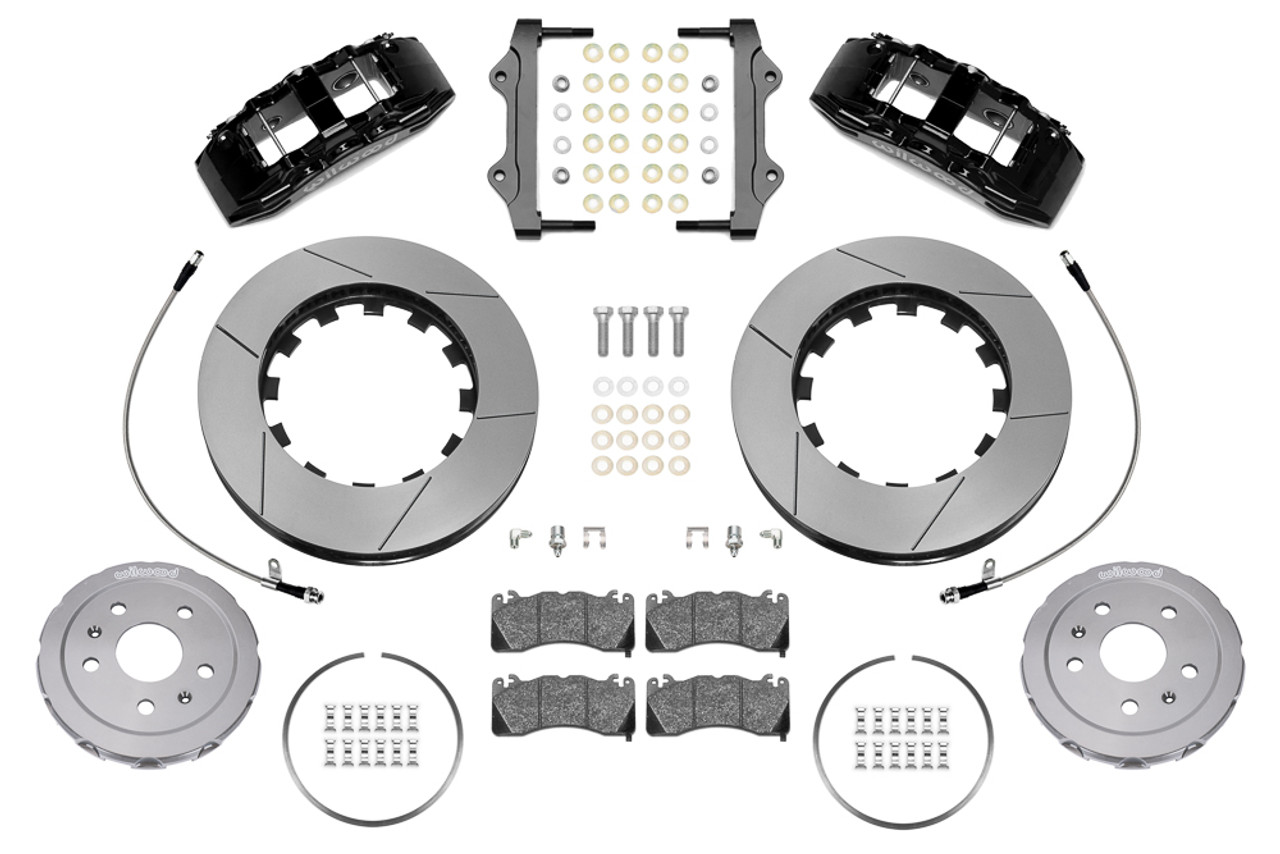 Wilwood SX6R Big Brake Kit - Front - Black Calipers / Slotted Rotors - C8 Corvette Stingray & Z06