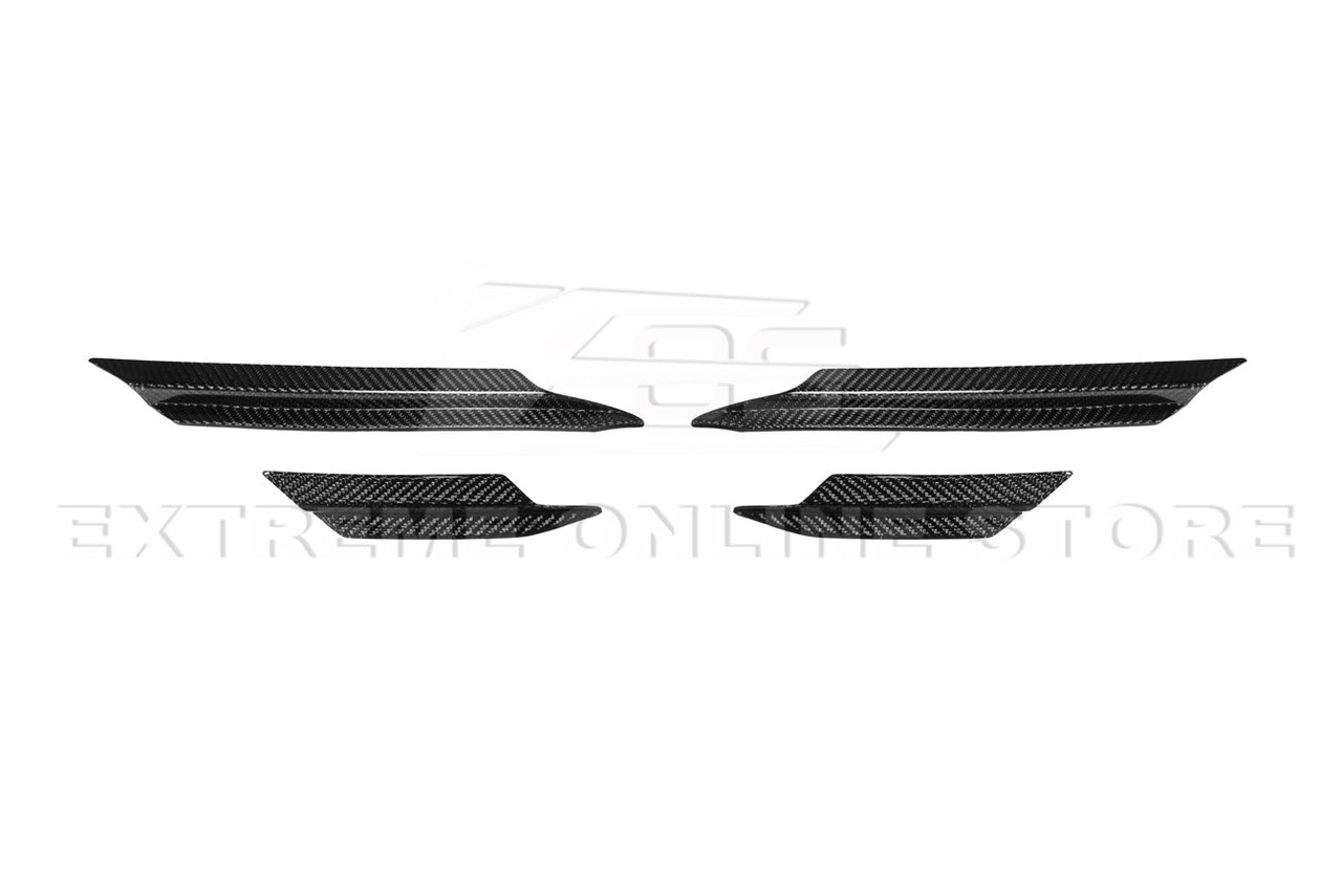 EOS Front Bumper Side Canards - Carbon Fiber - C8 Corvette