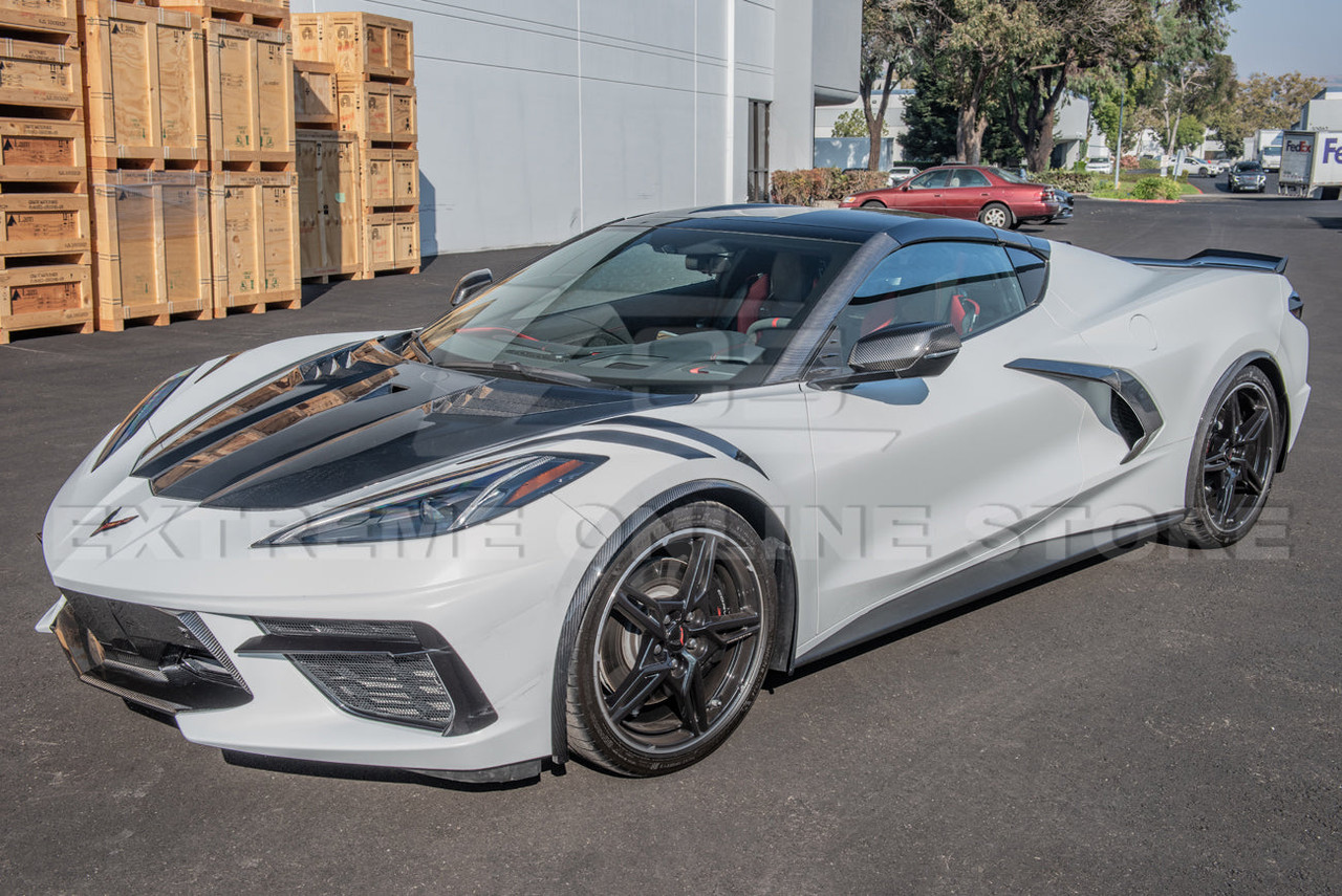 EOS Wheel Well Arches Front & Rear - Carbon Fiber - C8 Corvette