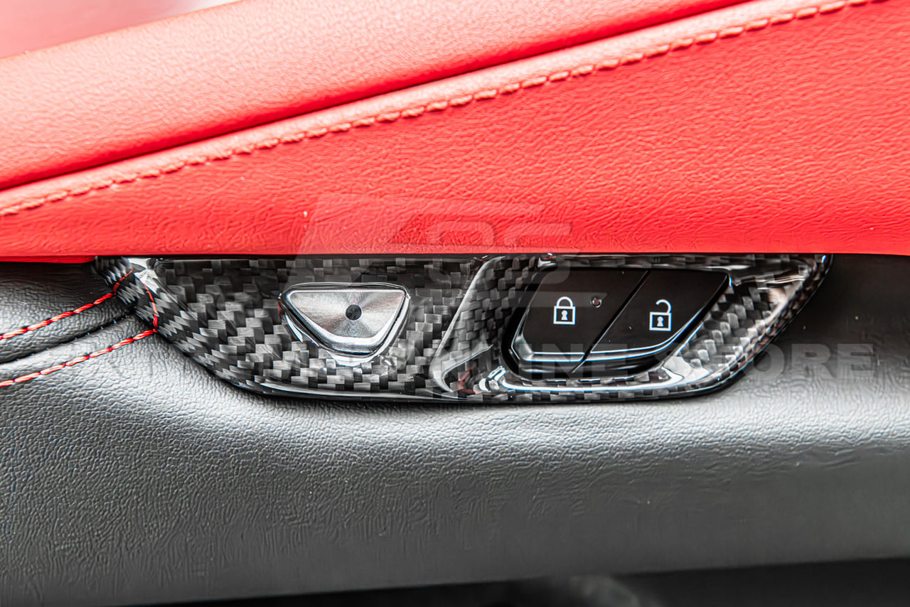 EOS Locks Button Cover - Carbon Fiber - C8 Corvette
