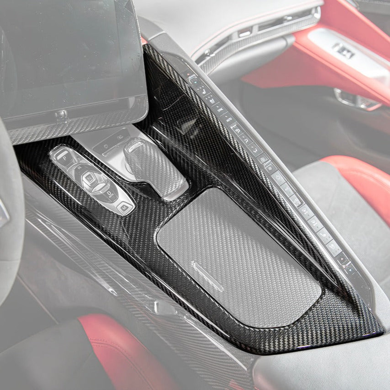 EOS Center Console Trim Cover - Carbon Fiber - C8 Corvette