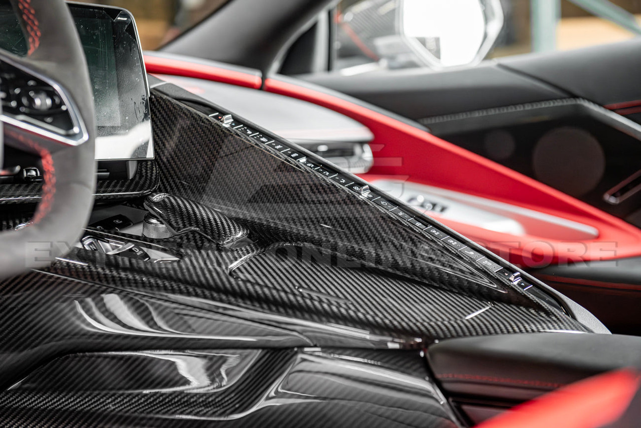 EOS Center Console Trim Cover - Carbon Fiber - C8 Corvette