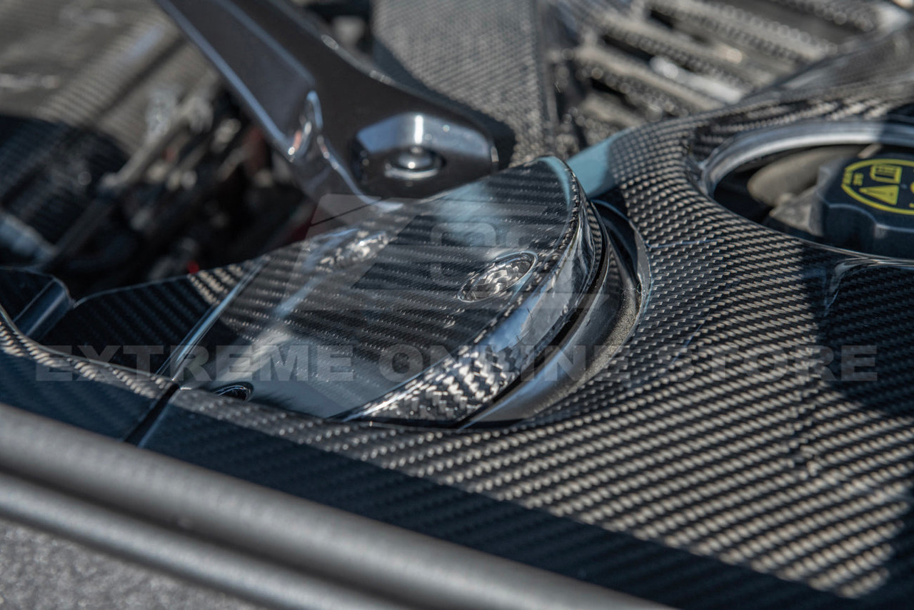 EOS Engine Bay Strut Covers with MagRide Carbon Fiber C8 Corvette