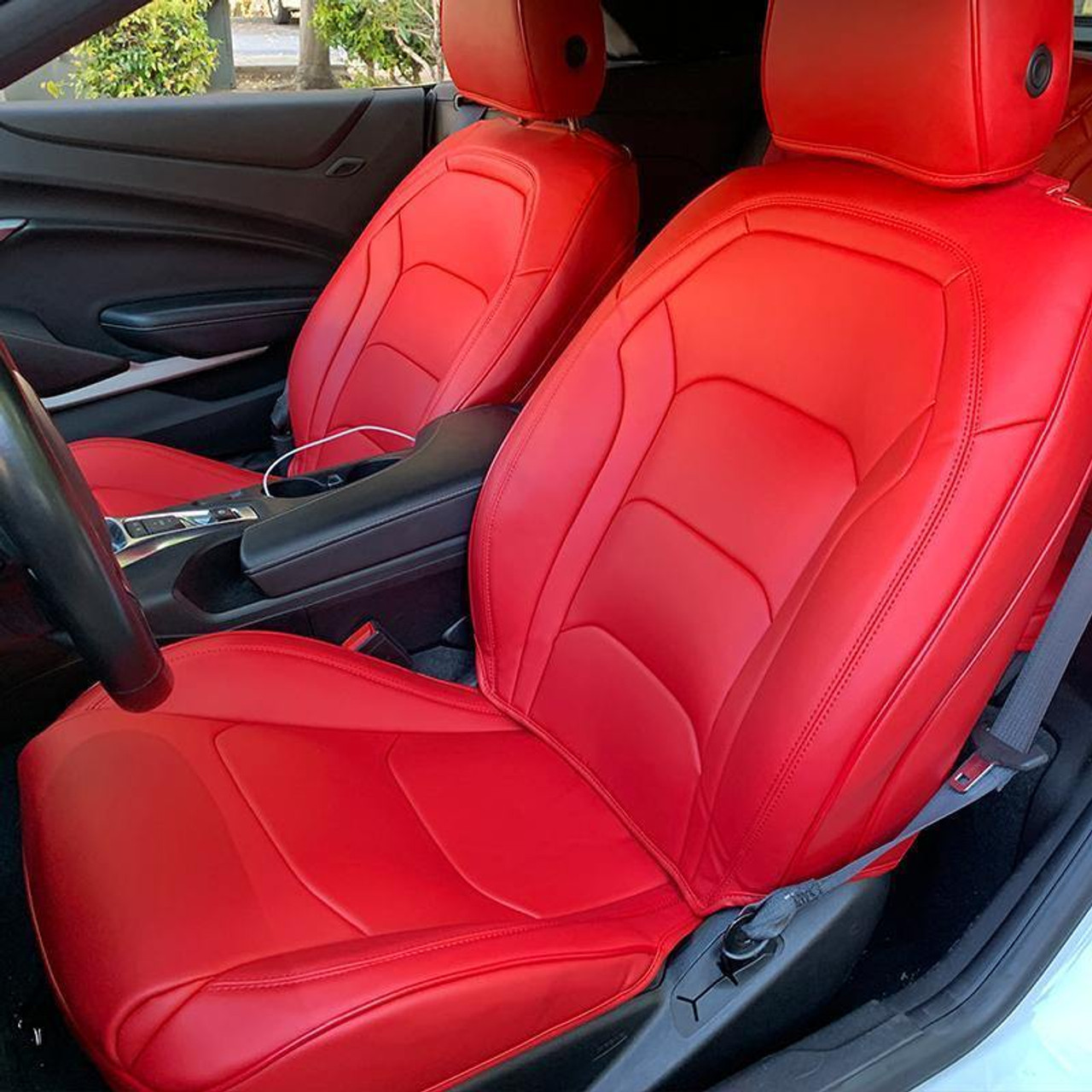 EOS Premium Leather Custom Seat Covers - Gen 6 Camaro Convertible