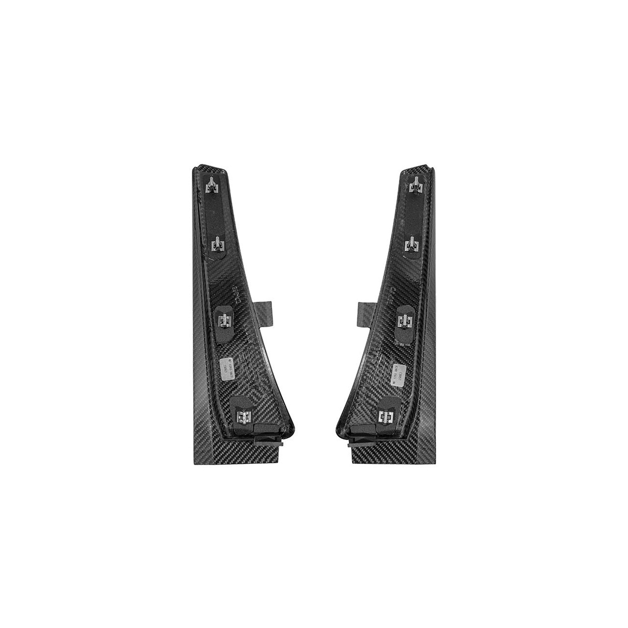 EOS Carbon Fiber Splash Guards Front - C8 Corvette Z06 / ZR1 (MF-1265-BKCF)