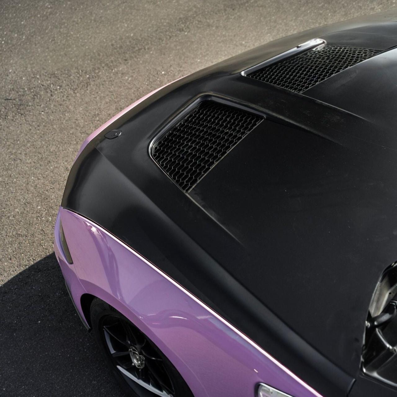 EOS Aluminum GTD Style Heat Extractor Hood - 18-23 Ford Mustang (HOOD-1181-ALUMINUM)