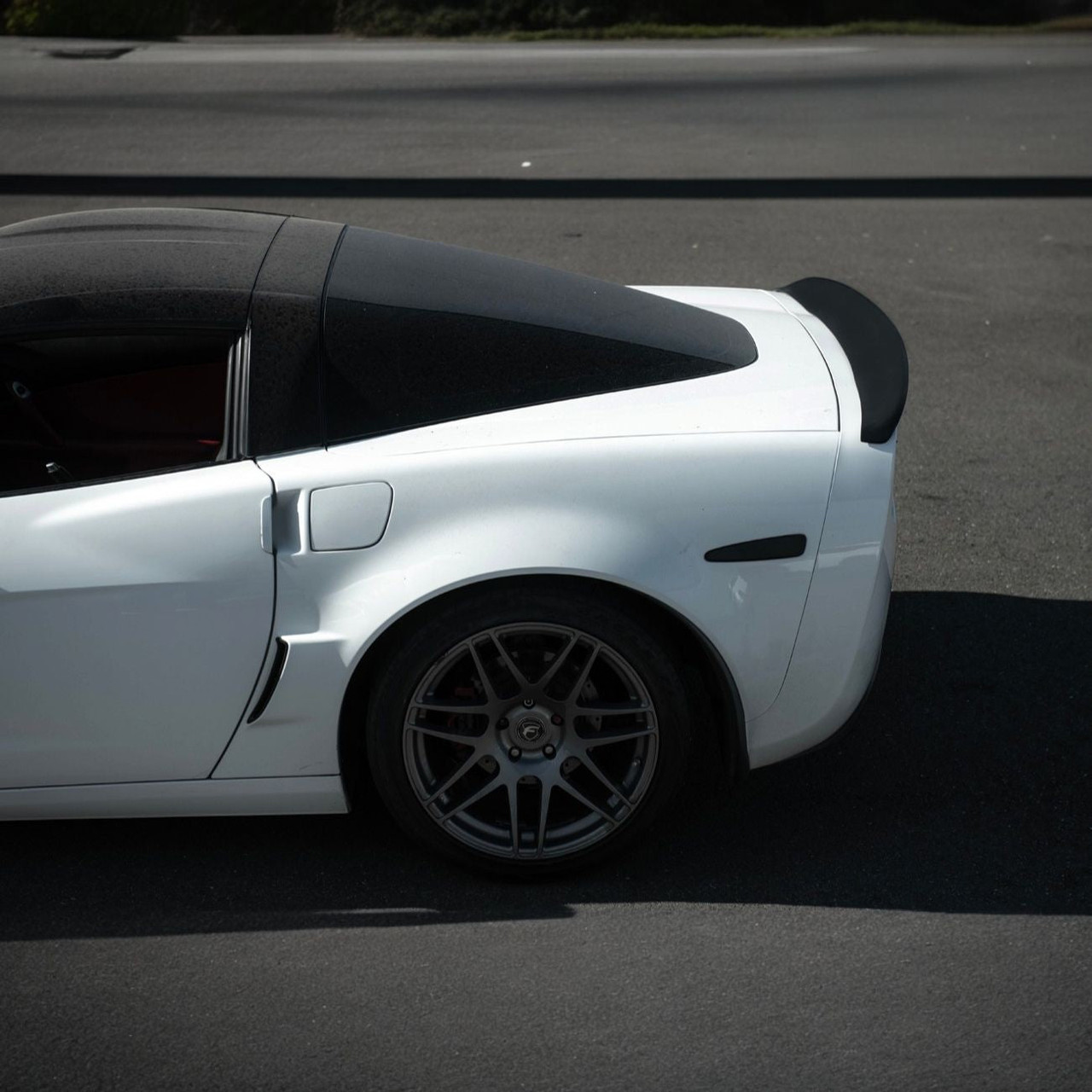 EOS Matte Black Ducktail Rear Spoiler - C6 Corvette Base / GS / Z06 (SPOILER-332-FRP)