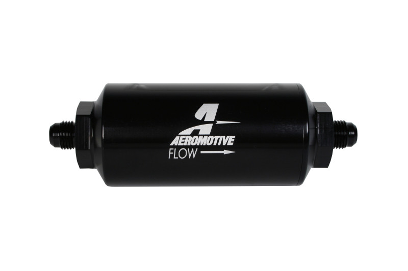 Aeromotive In-Line Filter - AN-06 238 Stainless Mesh Element - Anodized Black - 12390 Photo - Primary