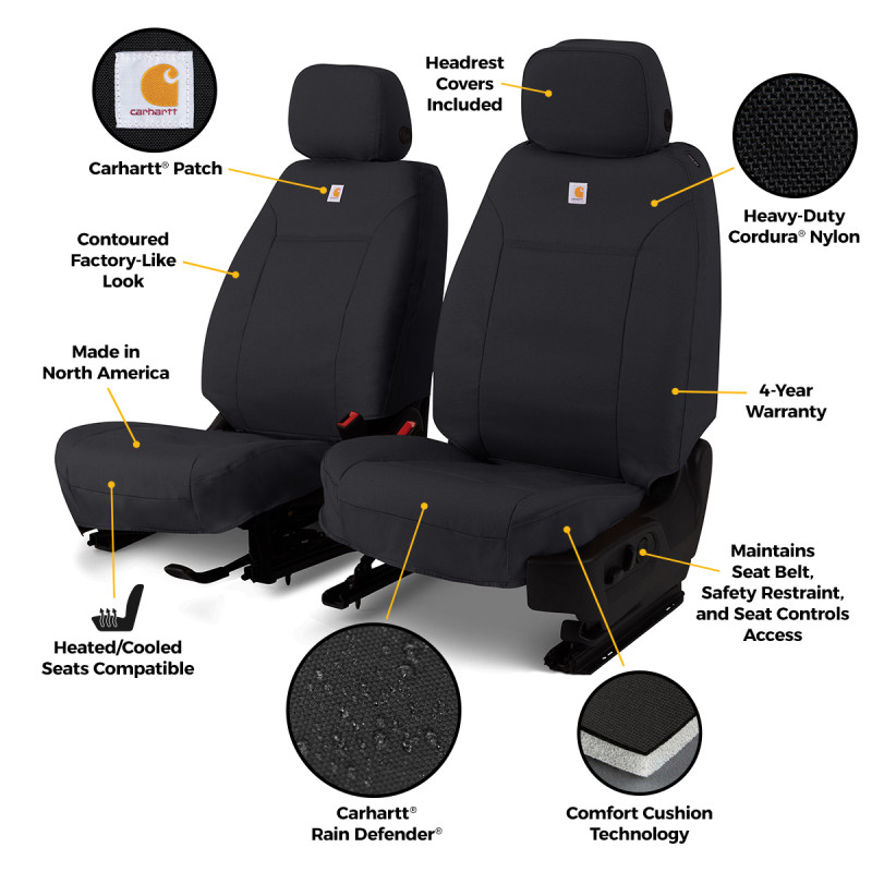 Covercraft 23-26 Toyota Corolla Carhartt Super Dux PrecisionFit Custom Second Row Seat Covers - GTT4529COBK Photo - out of package