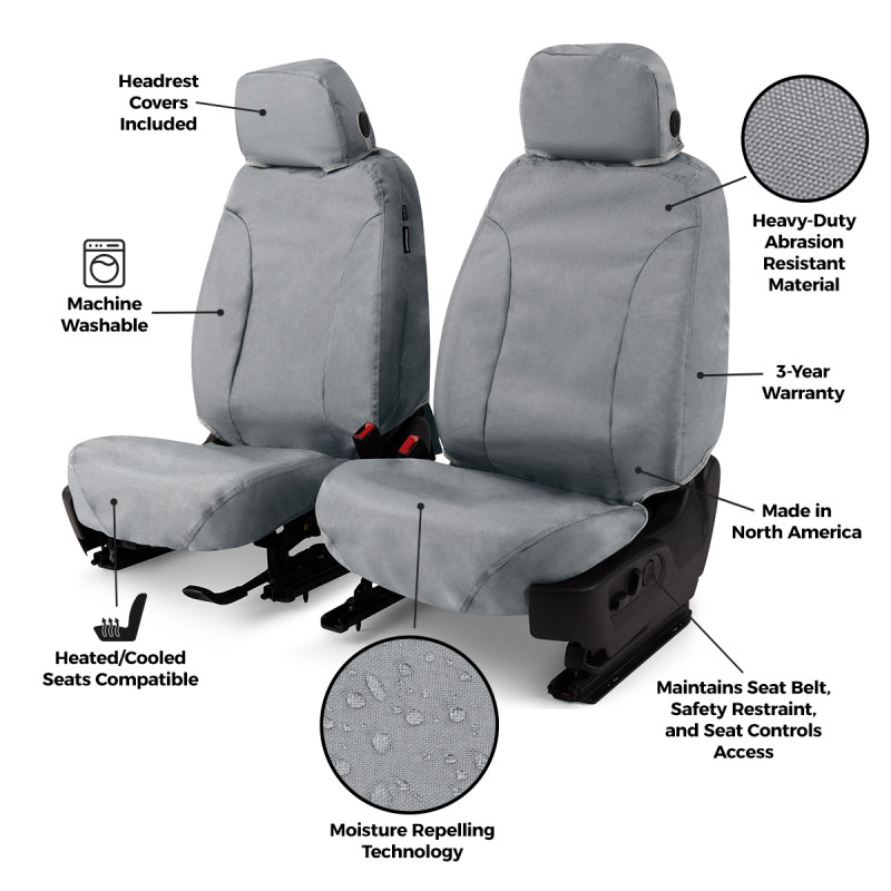 Covercraft 19-26 Mercedes-Benz Sprinter Enduro Waterproof Custom Front Row Seat Covers-Taupe - SS2540WFTP Photo - out of package