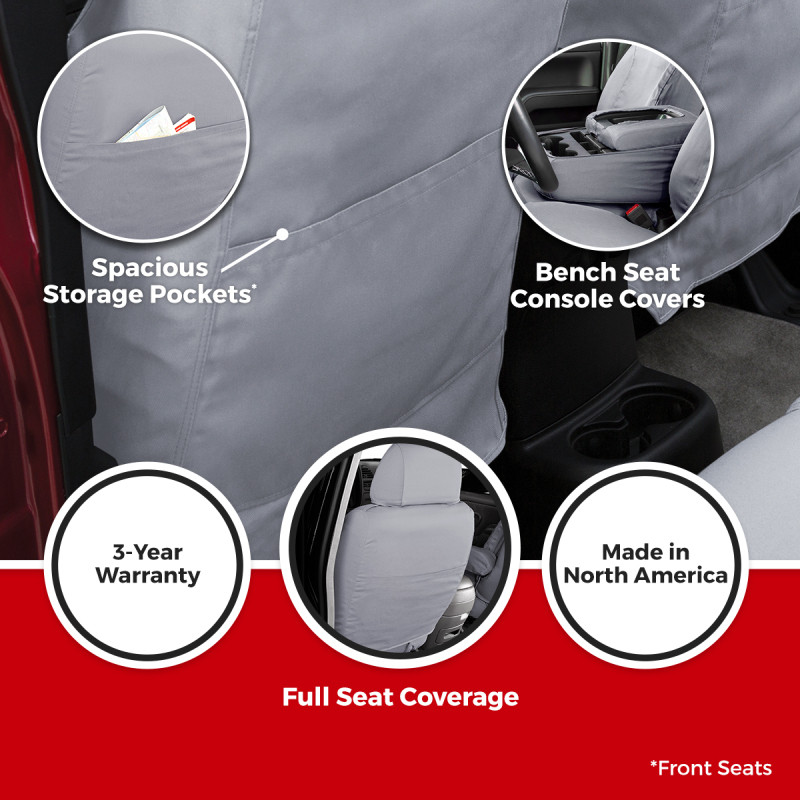 Covercraft 19-23 Ford Transit Polycotton SeatSaver Custom Third Row Seat Covers-Grey - SS6353PCGY Photo - out of package