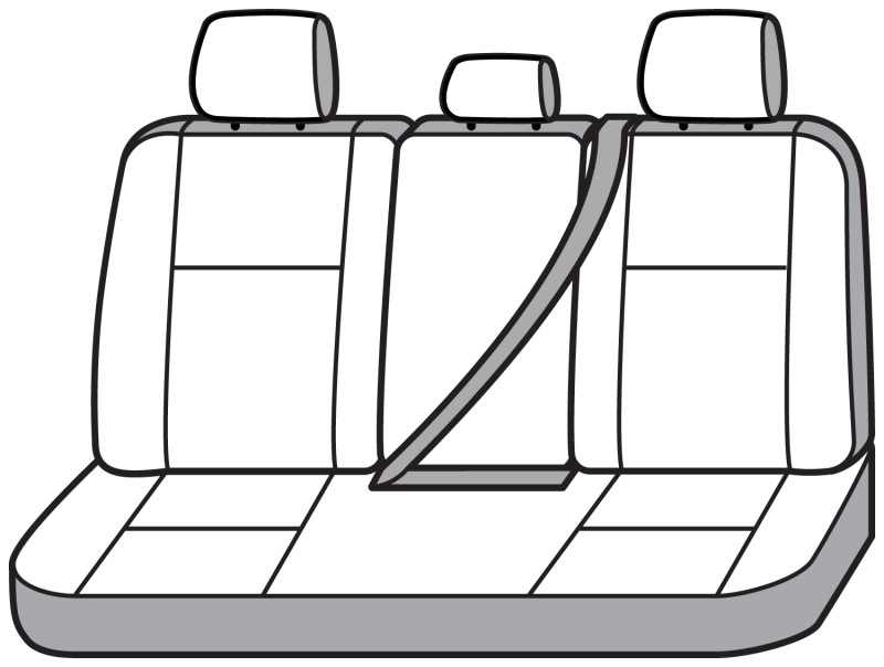 Covercraft 15-21 Ford Transit Polycotton SeatSaver Custom Third Row Seat Covers-Charcoal - SS8482PCCH Photo - out of package