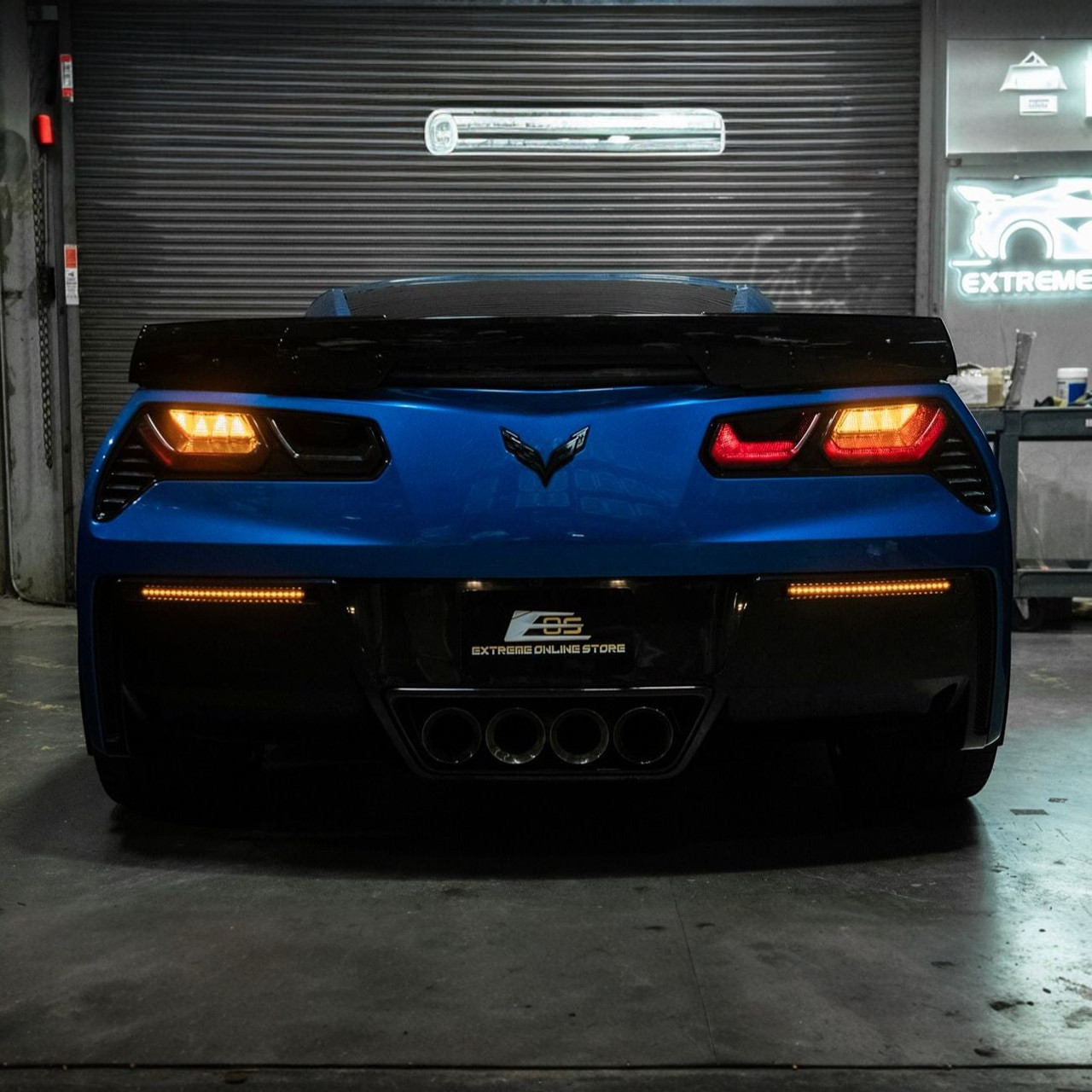 EOS Rear Diffuser Reflector Lights - Clear Lens - 14-19 C7 Corvette (LIGHT-1457-CL)