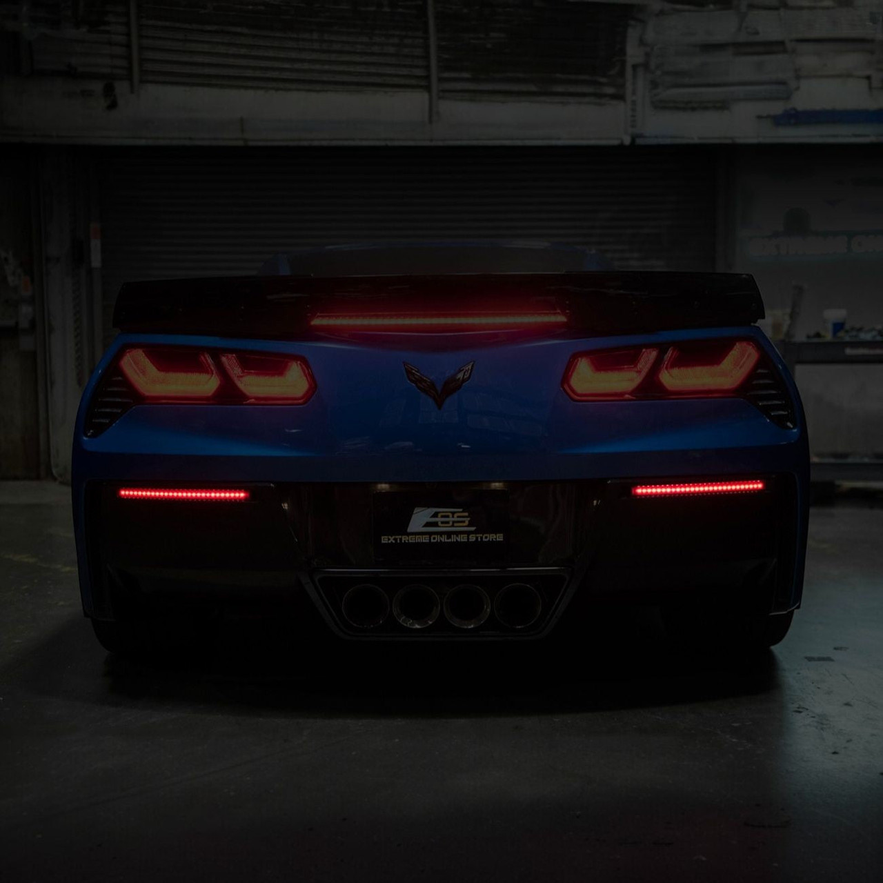 EOS Rear Diffuser Reflector Lights - Smoked Lens - 14-19 C7 Corvette (LIGHT-1457-SM)