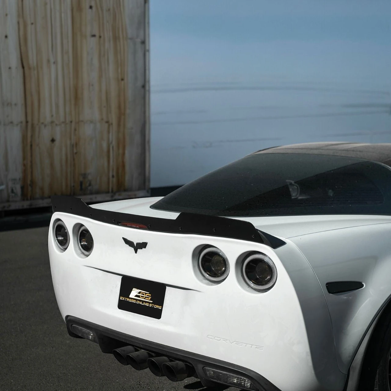 EOS ZR1 Extended Wickerbill Rear Spoiler - Gloss Black - 05-13 C6 Corvette (SPOILER-1288-V2-ABS)