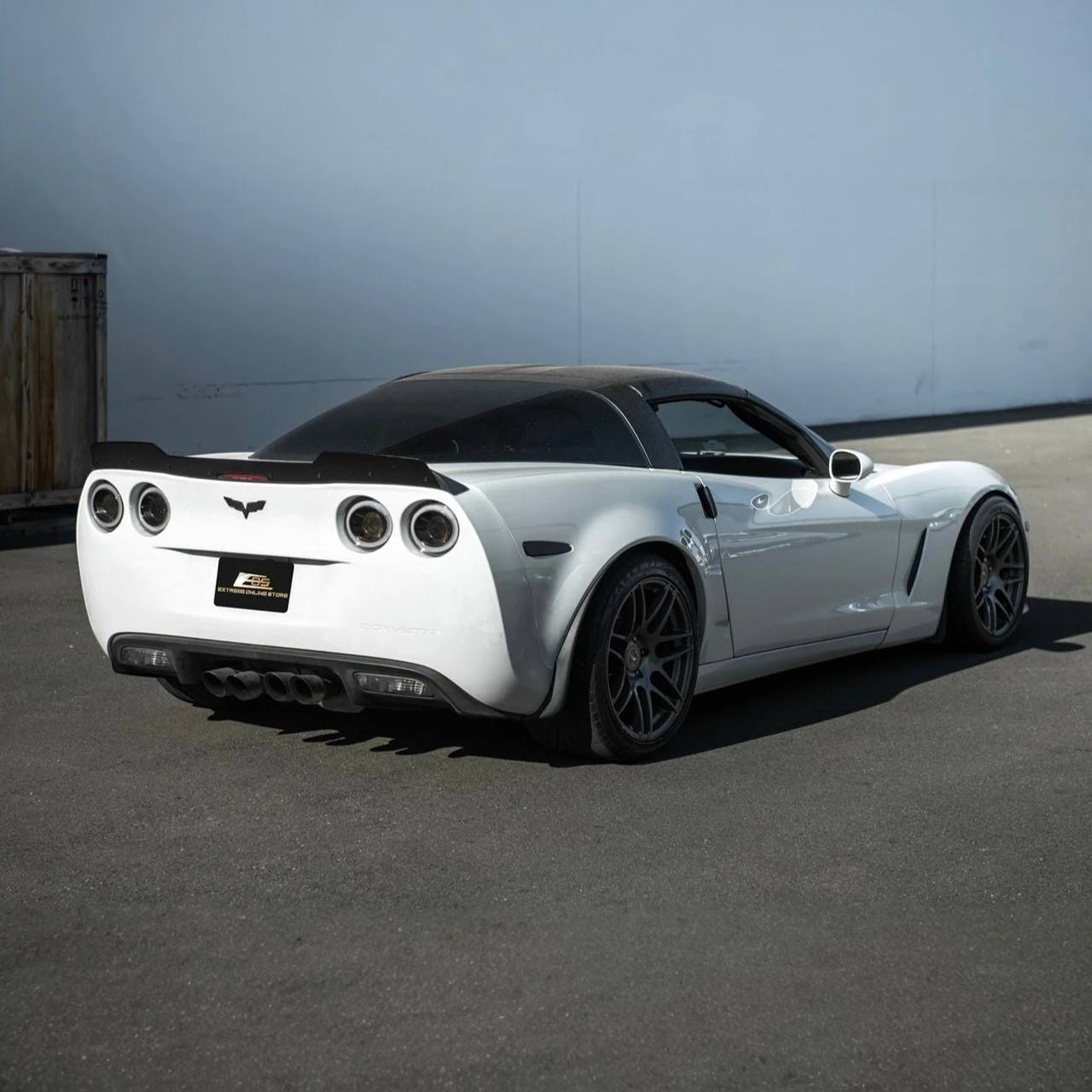 EOS ZR1 Extended Wickerbill Rear Spoiler - Gloss Black - 05-13 C6 Corvette (SPOILER-1288-V2-ABS)
