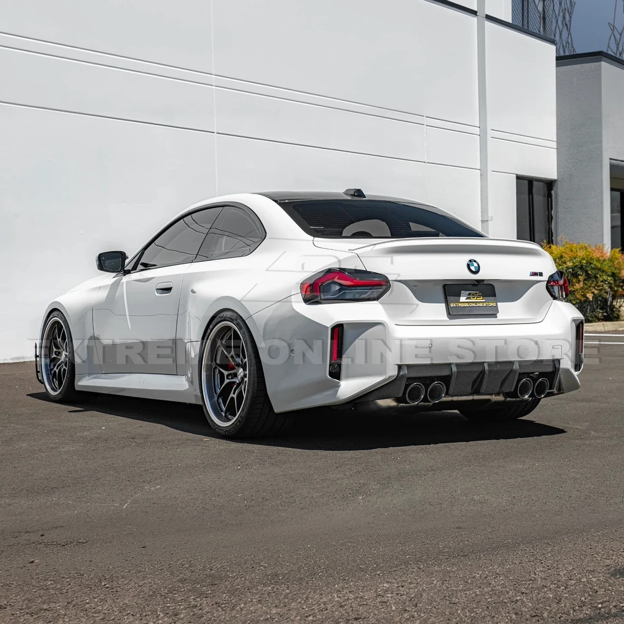 EOS Carbon Fiber Rear Diffuser - 2023+ BMW M2 G87 (DIFF-896-BKCF)
