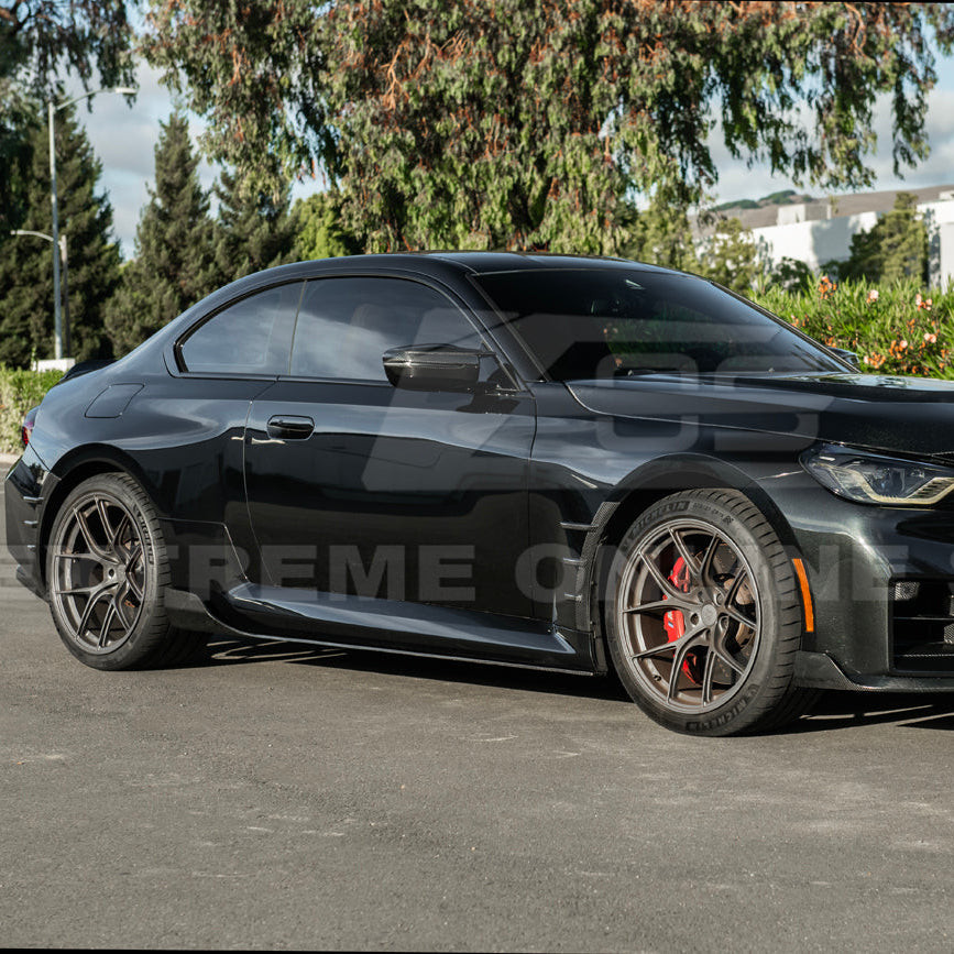 EOS Carbon Fiber Side Skirts - 2023+ BMW M2 G87 (SS-1428-BKCF)