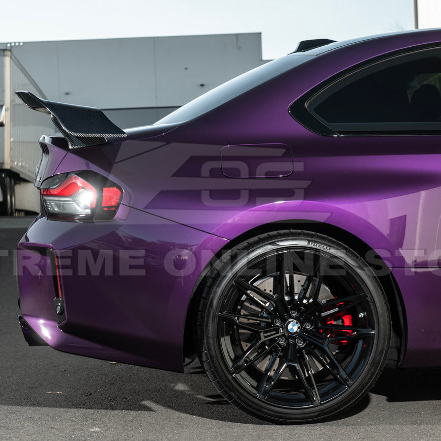 EOS Carbon Fiber M Performance High Wing Rear Spoiler - 2023+ BMW M2 G87 (SPOILER-1304-BKCF)