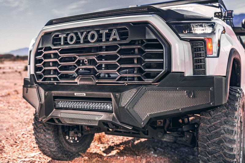 Go Rhino 22-26 Toyota Tundra (4dr) Element Front Bumper w/ Fixed Light Bar Mount - Tex. Blk - 34183T Photo - lifestyle view