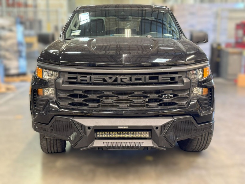 Go Rhino 22-26 GM Silverado/Sierra 1500 Element Front Bumper w/ Power Bar - Tex. Blk - 341861T Photo - Mounted