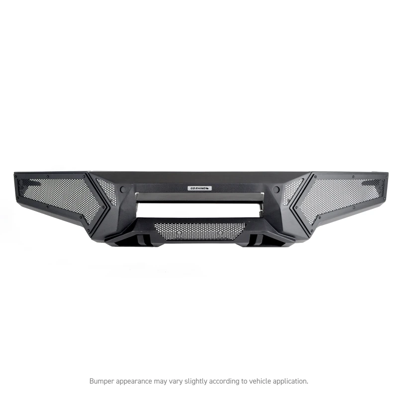 Go Rhino 21-23 Ford F-150 (4dr) Element Front Bumper w/ Power Bar - Tex. Blk - 343981T Photo - Unmounted