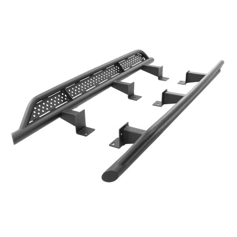 Go Rhino 14-24 Toyota 4Runner (4dr) (Excl. KDDS System) Frame Mount Sliders - Tex. Blk - FS4425T Photo - Unmounted