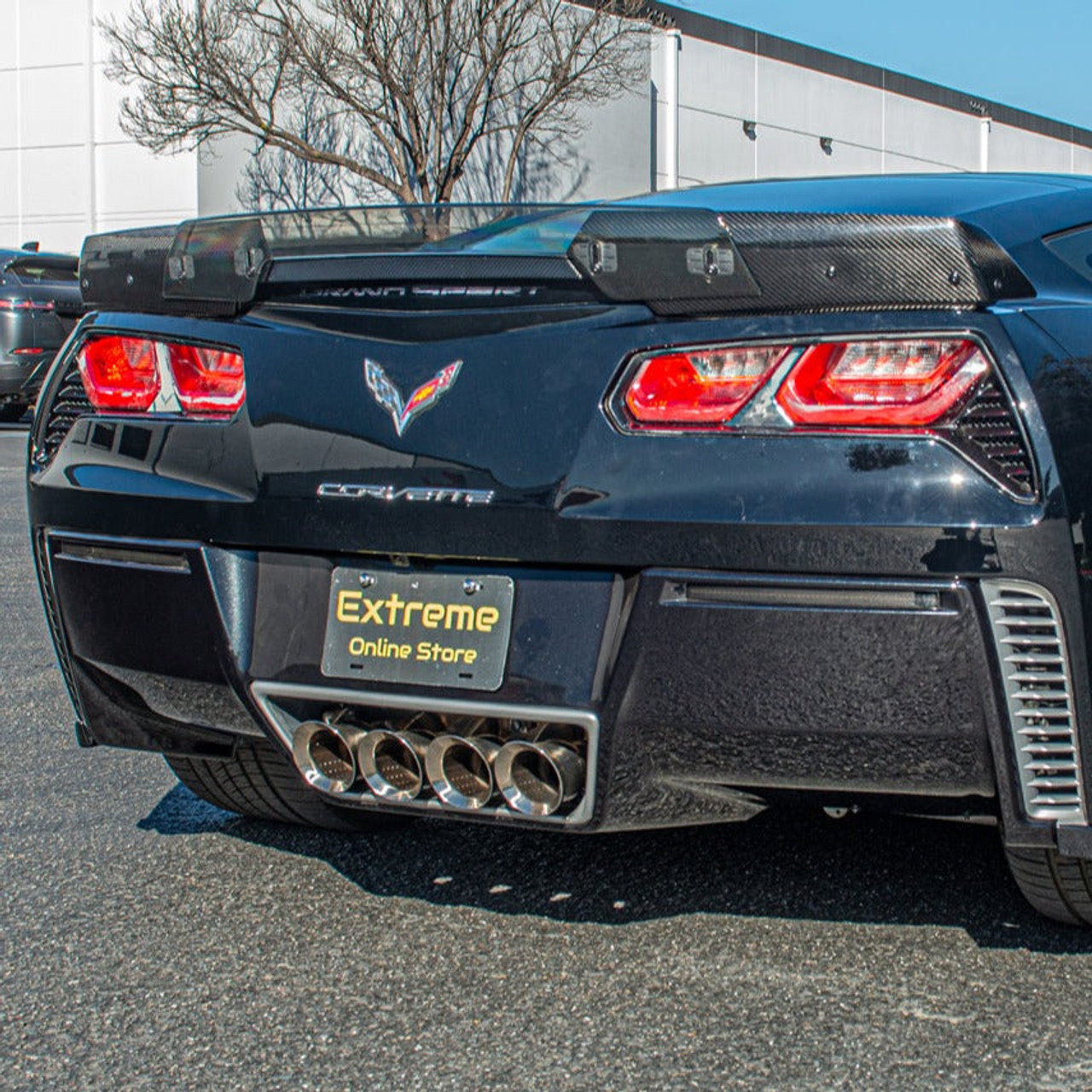 EOS Stage 3 Carbon Fiber Rear Spoiler w. Carbon Fiber Winglets w. Wickerbill - C7 Corvette GS / Z06