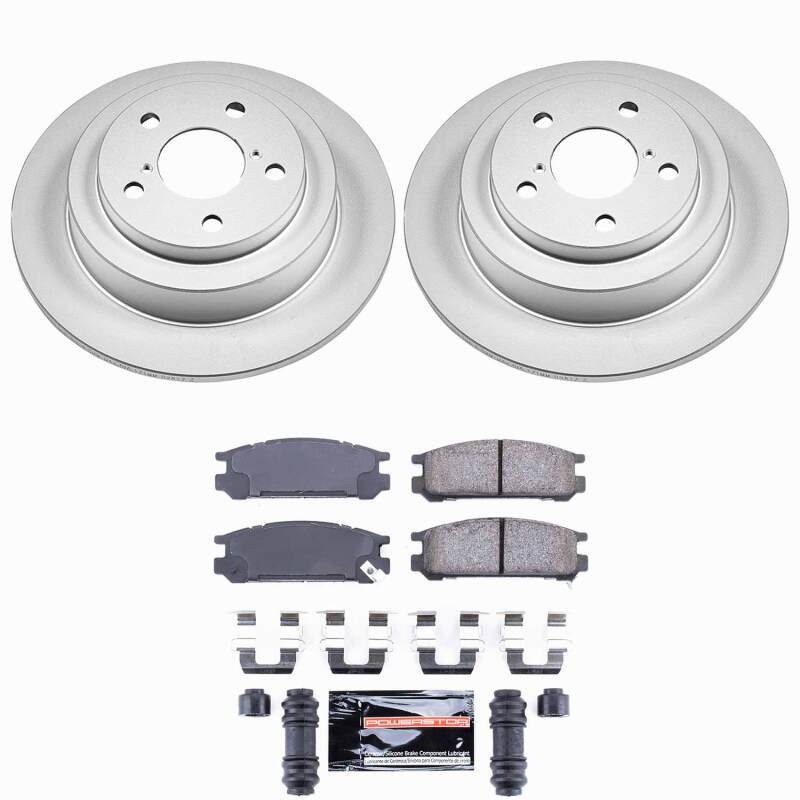 Power Stop 93-96 Subaru Impreza Rear Z23 Coated Brake Kit - CPK448-23 Photo - Primary