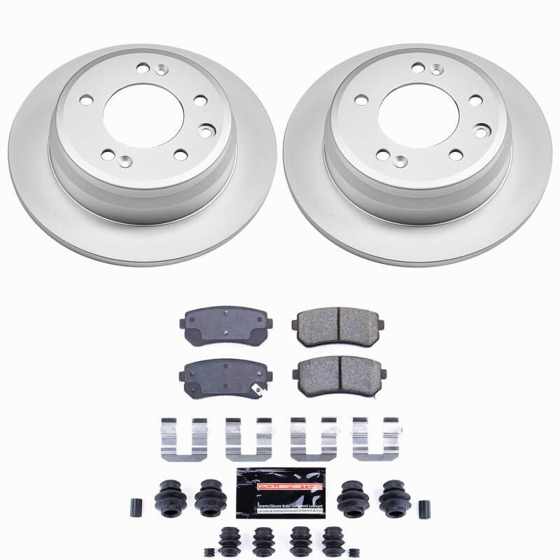 Power Stop 09-12 Hyundai Elantra Rear Z23 Coated Brake Kit - CPK6093-23 Photo - Primary