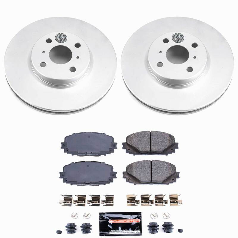 Power Stop 12-18 Toyota Yaris Front Z23 Coated Brake Kit - CPK6104-23 Photo - Primary