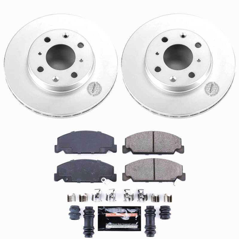 Power Stop 90-00 Honda Civic Front Z23 Coated Brake Kit - CPK699-23 Photo - Primary